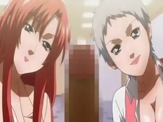 Slutty anime vogëlushe seducing adoleshent simpatik për treshe