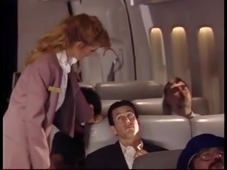 Flight attendant gets jet logs hardcore x rated clip in plane to a hot desiring passenger